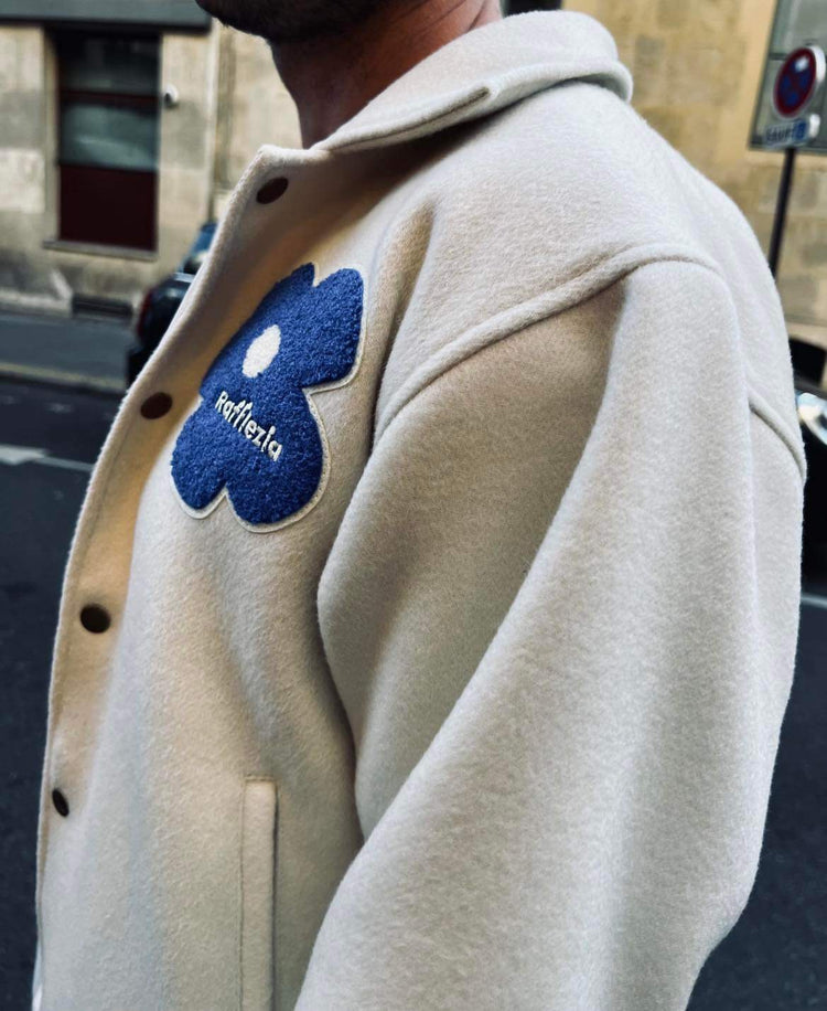 Veste "fleur bleue"